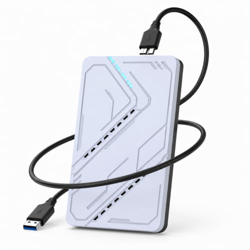 1TB Portable External Hard Drive, USB 3.0, 2.5 Inch HDD, Silver