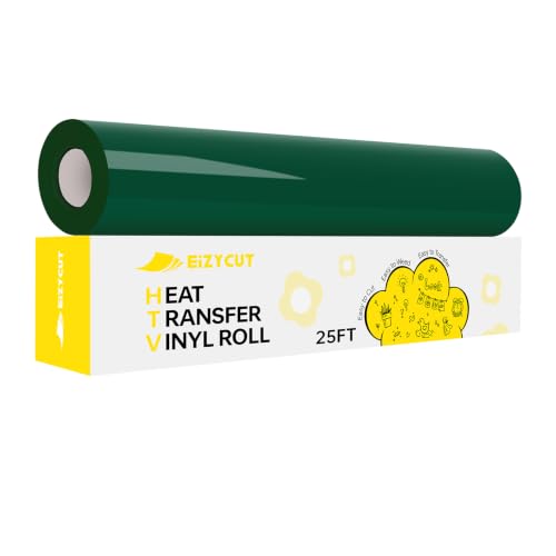 EIZYCUT HTV Heat Transfer Vinyl, Green, 12" x 25FT by EIZYCUT - Used condition - US$19.49