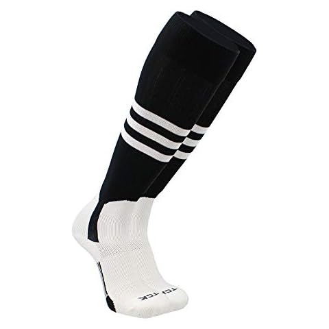 TCK Baseball Stirrup Socks Pattern B (Black/White, Large) Cover