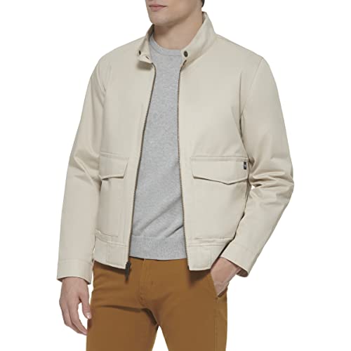 Image of DOCKERS Men's Bomber Jacket With Snap Racer Collar