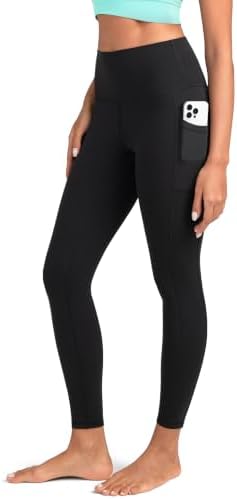 Colorfulkoala Women's High Waisted Tummy Control Workout Leggings 7/8 Length Yoga Pants with Pockets