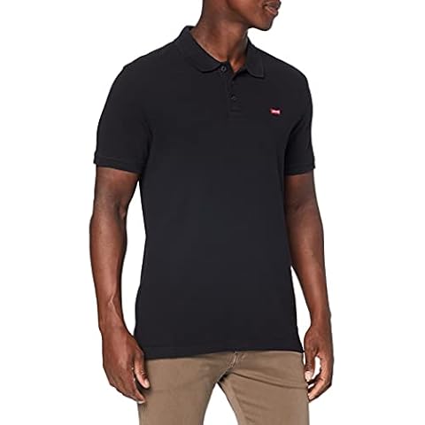 Levi's Men's Housemark Polo T-Shirt in Mineral Black Cover