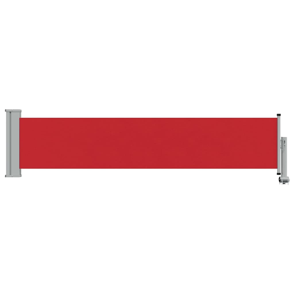 Myheimly Seitenmarkise Ausziehbar Sonnenschutz Sichtschutz Windschutz Seitenrollo Markise Seitenwandmarkise Balkon Garten Terrasse Rot,60 x 300 cm