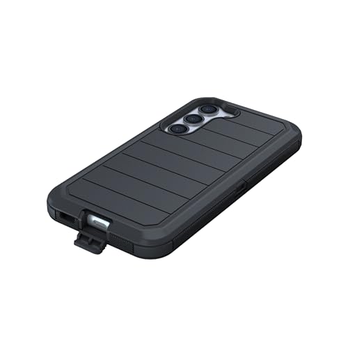 Image of KLD Rugged Armor Back Cover Compatible for Samsung Galaxy S23 Case Hard PC + Soft TPU with Bumper Complete Protection Mobile Pouch - Black