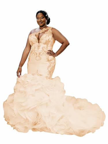Sparkly Rhinestones Wedding Dress Black Tulle One Shoulder Bridal Luxury