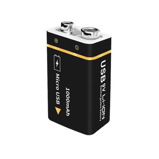 Image of Rechargeable 9V 1000mAh Constant Voltace Discharge Lithium Battery Micro USB Cable