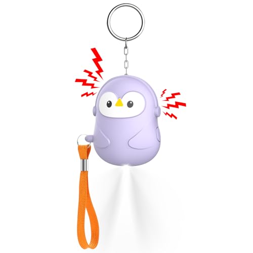 Alarma Personal 130 dB para Mujeres, Alarma de Emergencia para Defensa Personal, Llavero Antiviolación y Sirena con Luz LED para Hombres Ancianos Niños