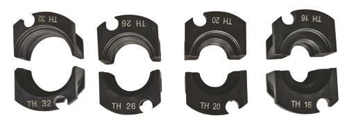 SOMATHERM FOR YOU - Lot de Mâchoires Profil TH - Ø16-20-26-32 mm - Compatible avec Pince à Sertir - Noir - Pour Raccords Multicouche et Pince Radial