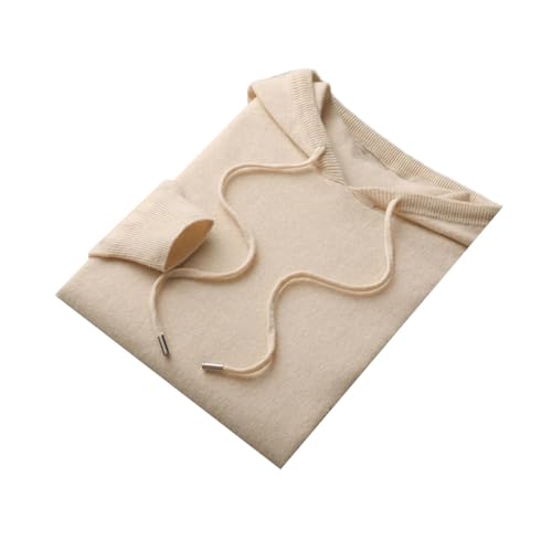 Men's Hooded Knitted Pullover Sweatshirt Long Sleeve Casual Warm Top for Fall Winter