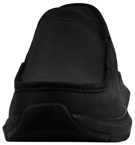 Skechers Men's Parson-Oswin Slip-in Moccasin, Black/Black, 8 XW US