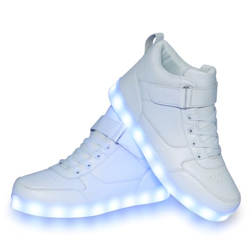 Image of YuanRoad Unisex LED Light Up Shoes with USB Charging Glowing Luminous LED Sneakers