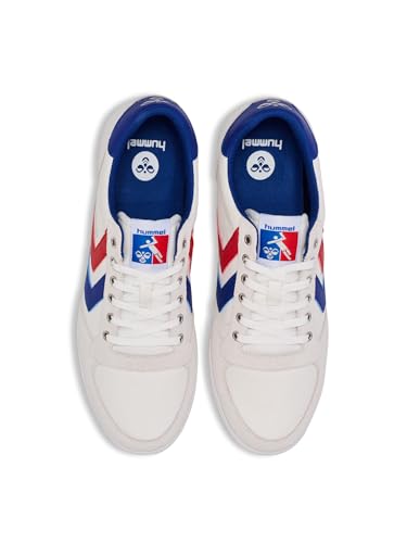 hummel Slimmer Stadil Low, White/Blue/RED/Gum, 44 – Bild 5