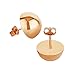 Produktbild NKlaus Paar 12mm Ohrstecker 333 8 Karat Rotgold Rosegold Halbkugel Damen Ohrringen 9082