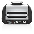 Ninja IG601 Foodi XL 7-in-1 Electric Indoor Grill Combo, use Opened or Closed, Air Fry, Dehydrate & More, Pro Power Grate, Flat Top Griddle, Crisper, Black, 4 Quarts