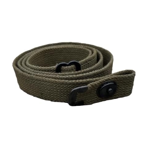 Warcraft Exports 100% Canvas Military Style Rifle Sling for M1 Carbine Handstitched Adjustable 1.00 Rifle Sling - OD Green Cover