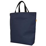 [エコライフ] A3 縦型 エコバッグ マチ10cm 日本製 想定重量5kg 弱撥水帆布8号 (55cm 30mm巾, 2 ネイビー ブルー)