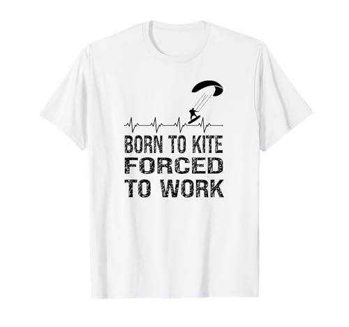 surf kitesurf heart beat kitesurfer sports nautiques kite surf T-Shirt