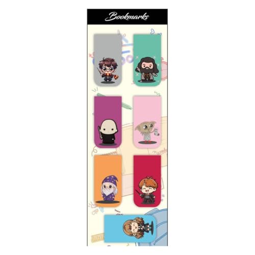 Image of Zesta Magnetic Bookmark for Books | Set of 7 Book Marks Aesthetic Magnetic | Cute Book Marker | Accessories for Booklovers & Gifts (Harry Potter Bookmark, 9X2.5 Cms)