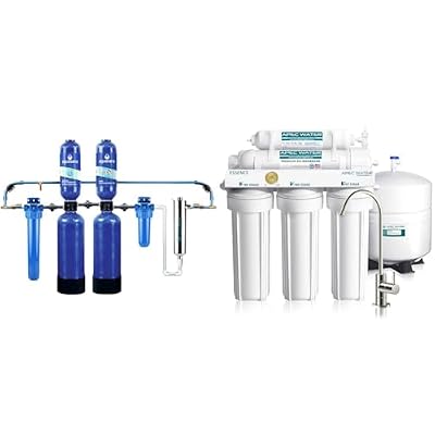 Aquasana Whole House Water Filter System - Water Softener Alternative w/UV Purifier & APEC Water Systems ROES-50 Essence Series Top Tier 5-Stage WQA Certified Ultra Safe