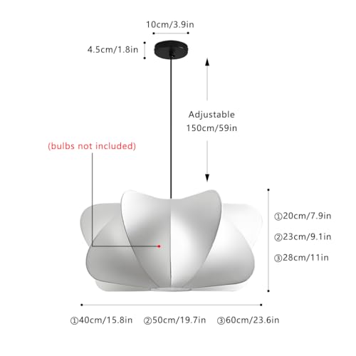 Lámpara de seda blanca decorativa para comedor y dormitorio moderno 4