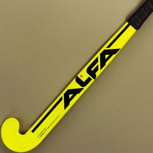 Image of A L F A Y30 Limited Edition Carbon, Kevlar and Glass Fibre Composite Hockey Stick with Stick Bag (Yellow, 37 Inches)