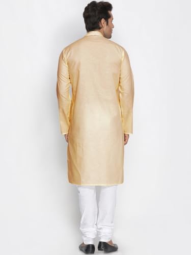 Image of VASTRAMAY Men Pure Cotton White Kurta Pyjama Set - Super Soft Comfortable Ethnic Wear for Eid, Holi, Weddings & Festive Occasions - Classic Traditional Cotton Kurta with Pyjama | Independence Day