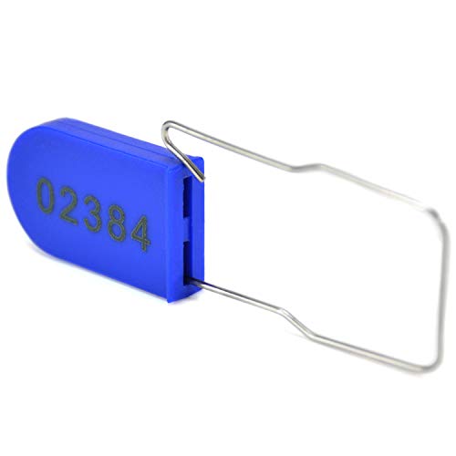 Image of Plastic Wire Padlocks Numbered Security Seal Plastic Padlock Electric Meter Seals Disposable Anti-Tamper Locks (Blue, 1000 PCS)