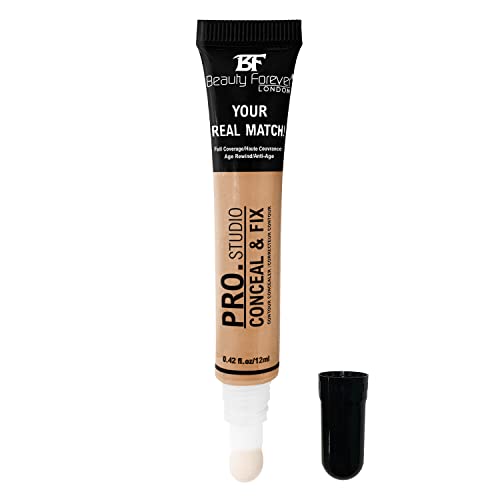 Beauty Forever Pro Studio, Conceal & Fix Contour Concealer, Moisturising & Hydrating Formula, 12ml (35 MEDIUM AMBER)