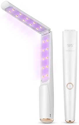 UV Light Sanitizer Wand, Portable UVC Light Disinfector Lamp Chargable Foldable for Home Hotel Travel Car Kills 99% of Germs Viruses & Bacteria 59S X5