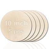 Baltic Birch Plywood Circles 10inch Craft Wood Sheets 0.12in Thick Wood Rounds Pack of 5 Natural Woo