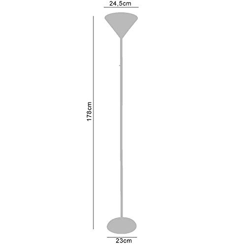 Coluna de Chão 175cm metal e plástico cinza
