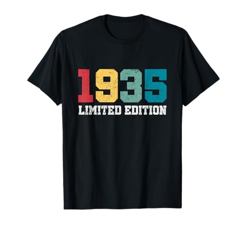 Vintage 1935 Edición Limitada Regalos 90 Años 90 Cumpleaños Camiseta