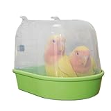 Vogeldusche, ausziehbares transparentes Wasserbecken, Sittichbadewanne, für Haustiere, Voliere,...