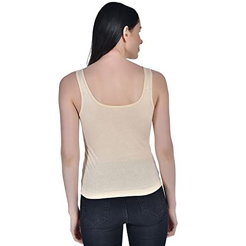 Image of Women's Regular Fit Sleeveless Cotton Camisole Slip Spaghetti Pack of 1