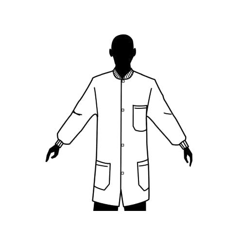 Tian's International 843785-S Light Weight Lab Coat with Knit Wrist and Cuff, SPP, 3 Pocket, Small, Blue (Pack of 50)