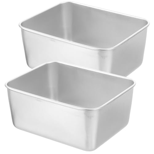 balacoo 2Pcs Stainless Steel Camping Bowls Durable Food Container Tableware for Picnics Outdoor Adventures and Travel Lightweight Stackable Design