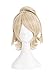 Bokerom Parrucca Cosplay Anime Final Fantasy XV, FF15 Lunafreya Nox Fleuret Treccia Bionda Capelli Corti Giochi Ruolo Parrucche Per Feste Halloween + Cappuccio Parrucca