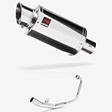 Lextek Stainless Steel YP4 Stubby Exhaust System 200mm compatible with Honda CBR 125 R (11-19) - Image 1