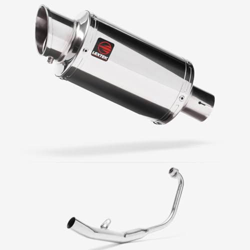 Lextek Stainless Steel YP4 Stubby Exhaust System 200mm compatible with Honda CBR 125 R (11-19)