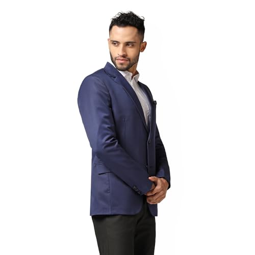 Image of TAHVO Men Blazer Lycra Fabric Slim Fit Single Breasted Blazer