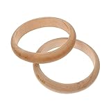 Bracelets en bois : les anneaux ronds en bois vierges ont un tempérament classique et artistique, vous pouvez concevoir librement votre bracelet, bracelets en bois non