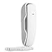 Expandable Corded Telephone, Last Number Redial Phone Pause and Mute Function Trimline Corded Phone Noise Cancelling Telephone for Home School Office Kitchen(White)