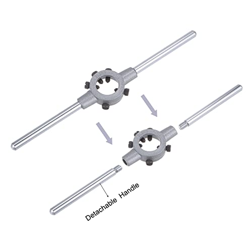 Terraja de roscar M8 con portaterrajas ajustable de 25 mm Uxcell 7