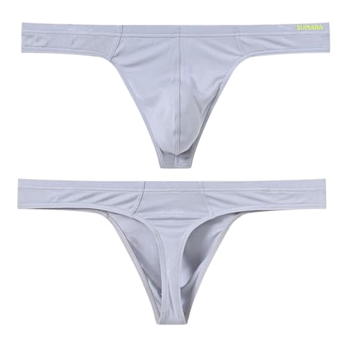 JINSHI Men's Thongs Underwear Low Rise Breathable T-Back Bulge Pouch Sexy G-Strings Stretchy2