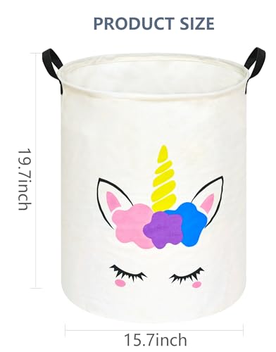 Image of Round Laundry Basket Storage Bins Nursery Hamper Gift Baskets for Home,Office,Home Decor
