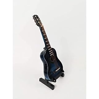 ALANO Modèle de Guitare Miniature Bleu Ornements d’instruments de Musique décoration de la Maison (G-N-10) - Les Beatles, Paul McCartney, John Lennon, RIngo Starr, George Harrison ALANO Modèle de Guitare Miniature Bleu Ornements d'instruments de Musique décoration de la Maison (G-N-10) – Image 3