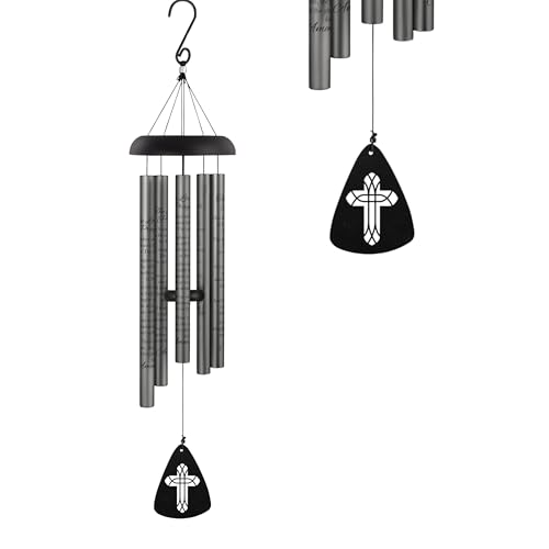 The Bridge Collection 30" 'Lord's Prayer' Christian Bible Verse Wind Chime - Windchime for Outdoor Garden Patio/Porch