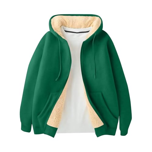 Girls Fleece Lined Hoodies Long Sleeve Zip Up Jacket Kids Warm Winter Loose Outerwear Coats with Pockets for 9-14 Years 6