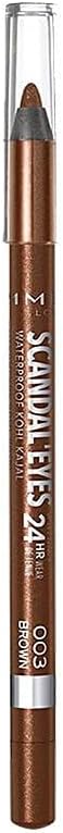 Rimmel London, Scandaleyes Waterproof Kohl Kajal Liner - A soft brown shade with shimmer - 003 Brown, 1.3 g (0.04 oz)