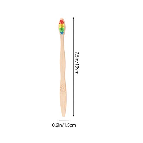 Escova de dentes de bambu natural OSALADI 10 unidades ecológicas, cerdas macias, escova de dentes pa